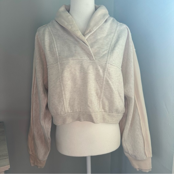 Daily Practice Sweaters - Anthropologie‎ Daily Practice V-Neck Shawl Collar Sweatshirt, Athleisure, Medium